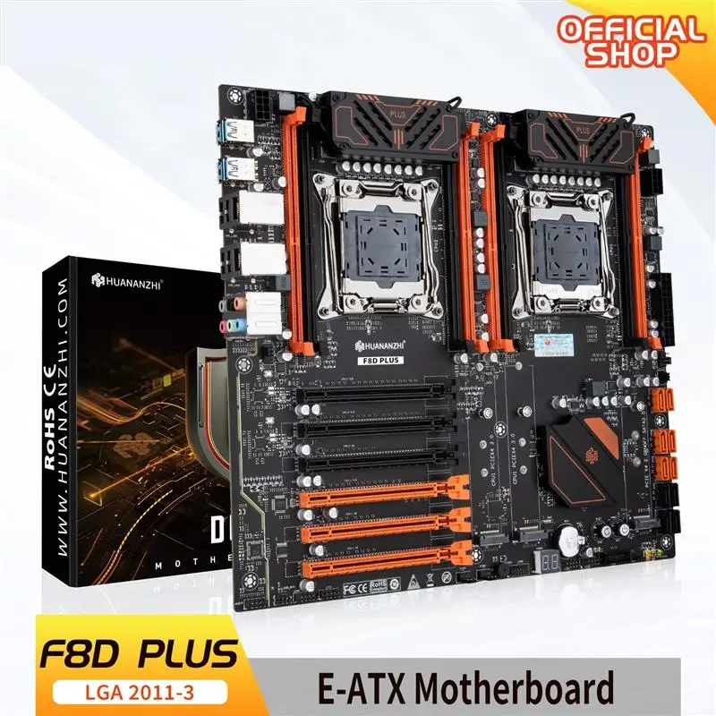 Top X99 F8D PLUS LGA 2011-3 XEON X99 Motherboard support Intel Dual CPU E5 2640 2666 2670 2696 V3 V4 DDR4 RECC NVME RU