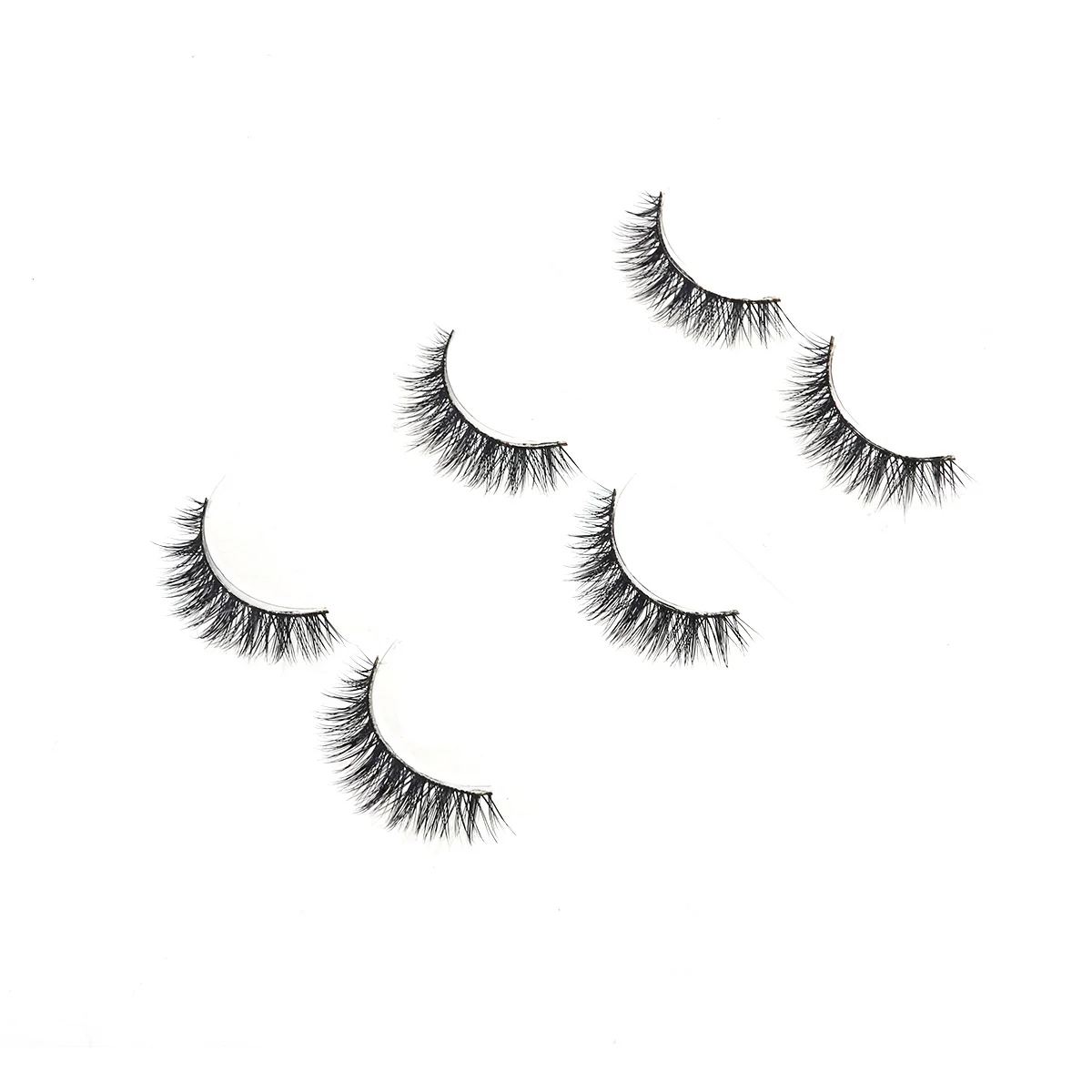 3 ペアのつけまつげナチュラルロング厚いつけまつげ快適で安全な簡単に取り外せるメイク用つけまつげナチュラルまつげ