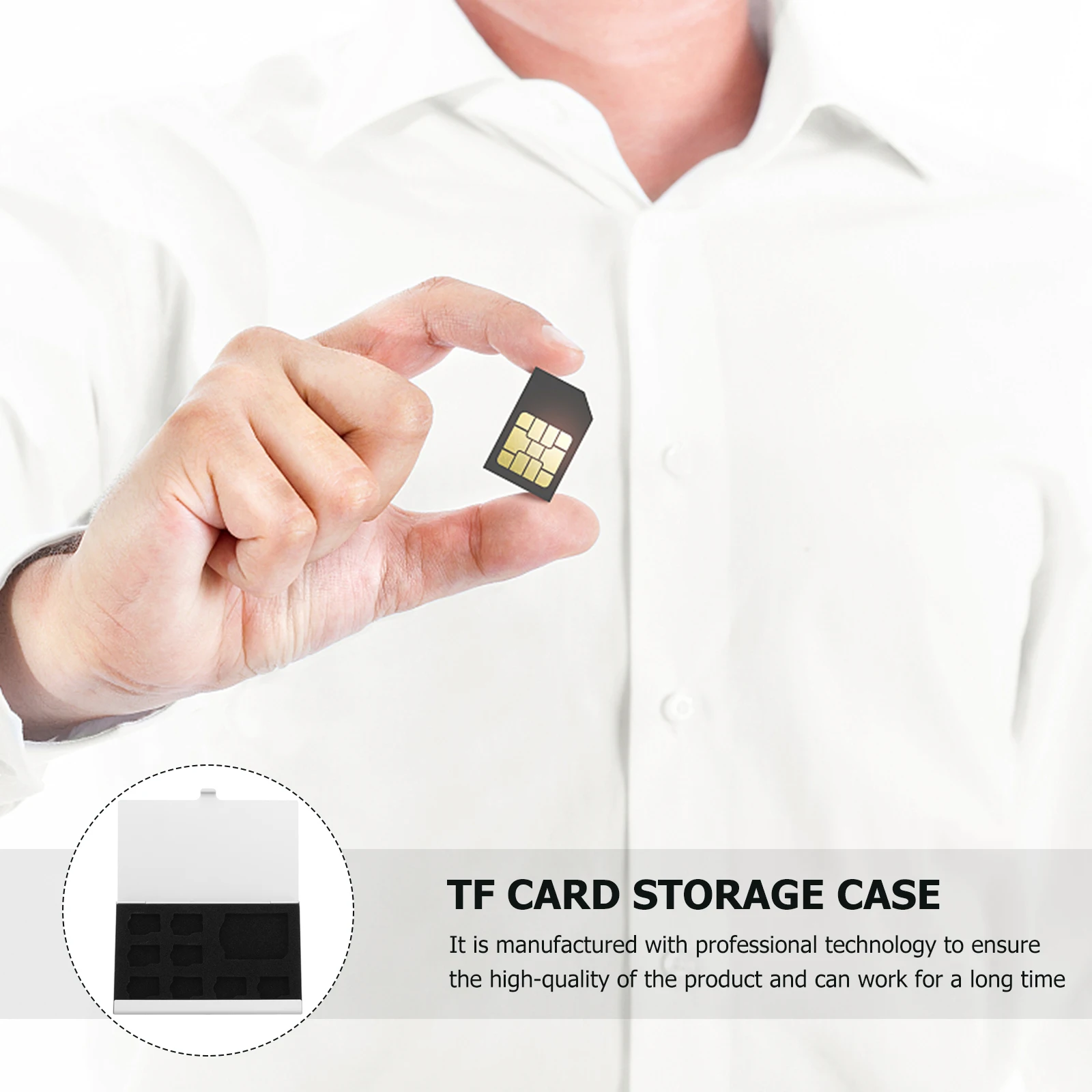 

9 Slots Memory Card Case Aluminum Alloy Storage Box Mini Data Container Holder Protective Compact Size Purse