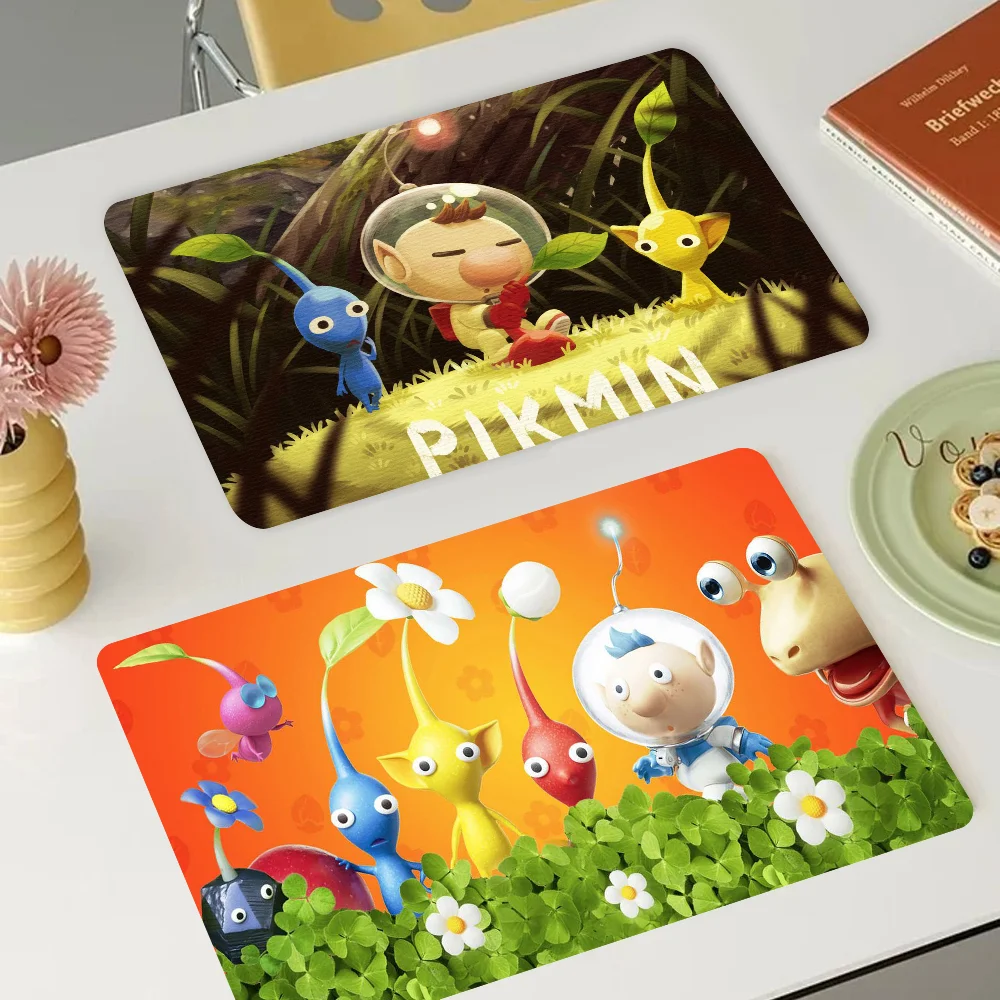 

Pikmin Printed Dish Drying Mat Super Absorbent Coffee Drain Pad Tableware Quick Dry Rug Kitchen Dinnerware Placemat