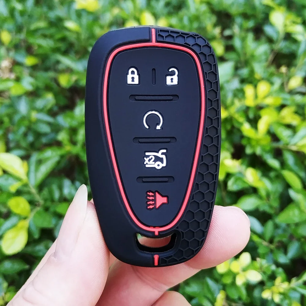 Новый силиконовый чехол для автомобильного ключа с 5 кнопками для Chevy Chevrolet 2017 2018 2019 2020 2021 Chevy Malibu Camaro Trax Traverse So