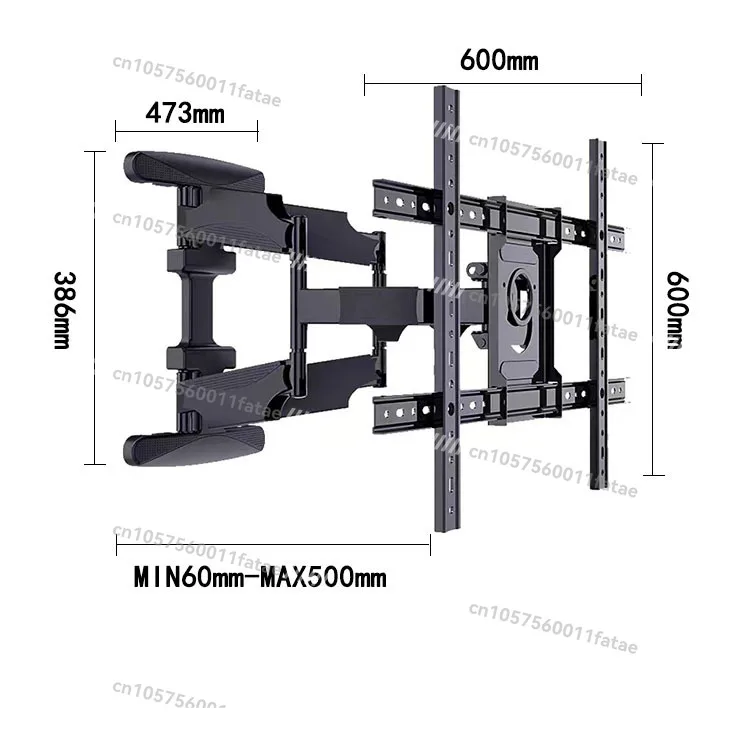 

Universal Ultra-thin TV Telescopic Frame, Hanger Rotating Telescopic Arm 32-120 Inch Elevation Angle Adjustable Bracket