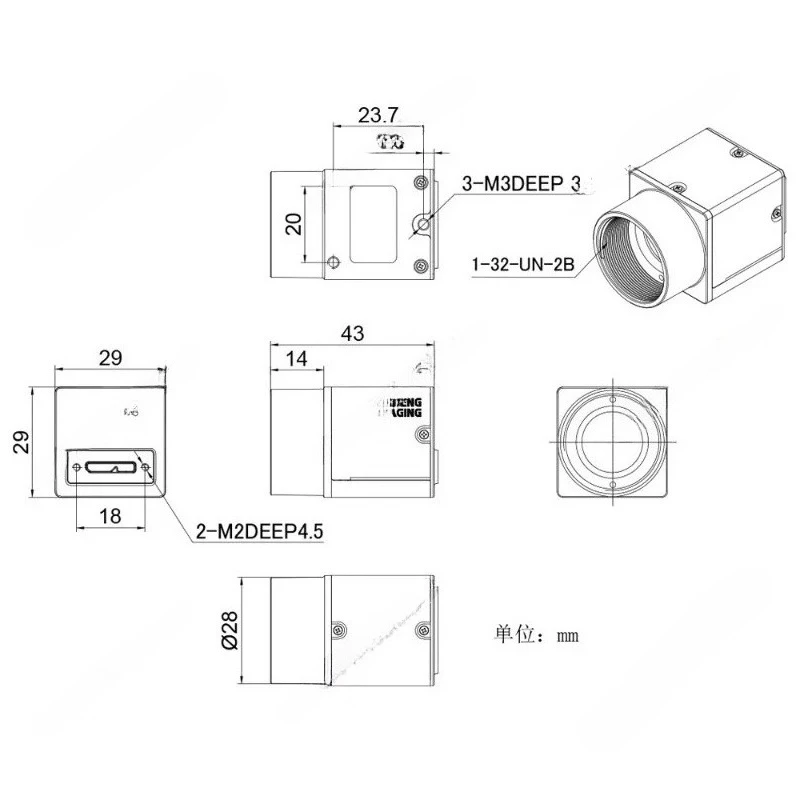 For  MER2-630-60U3M/C-L 6.3MP 1/1.8