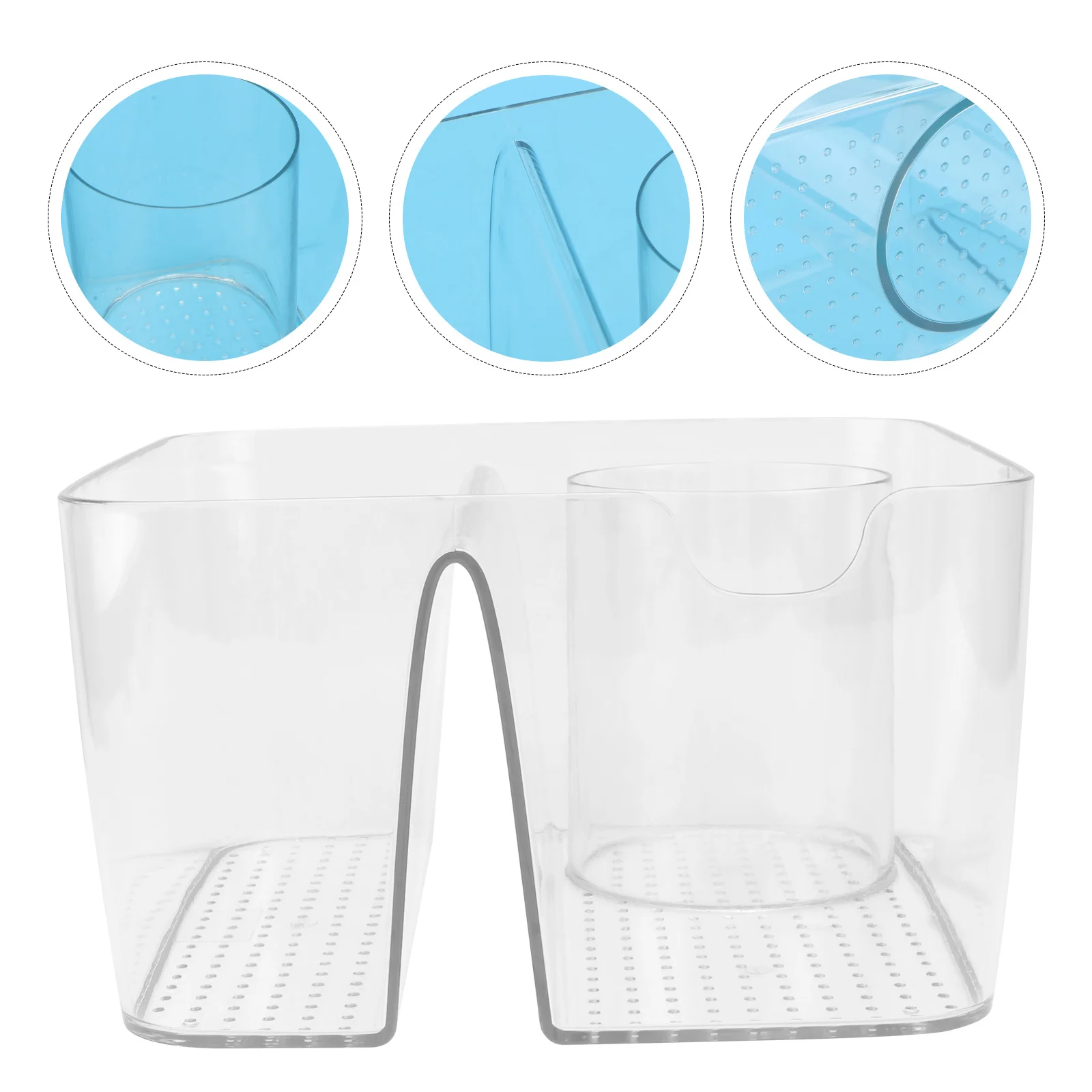 1Pcs Transparent Organizer Makeup Holder Multiple Grids Desktop Storage Box Lipstick Organizer Makeup Brush Storage