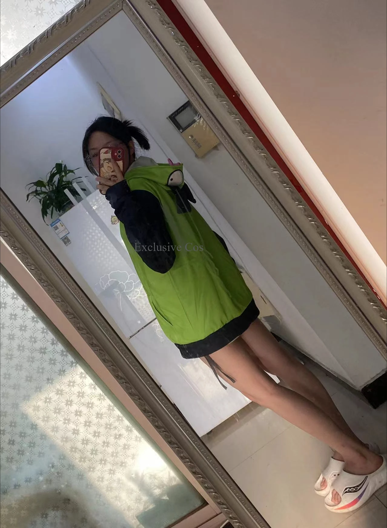 AnimeAlien Zim Hoodies Jacket  Invader Cosplay Costume Coat Hooded Zip Up Pullovers Sweatshirts with Ears Halloween