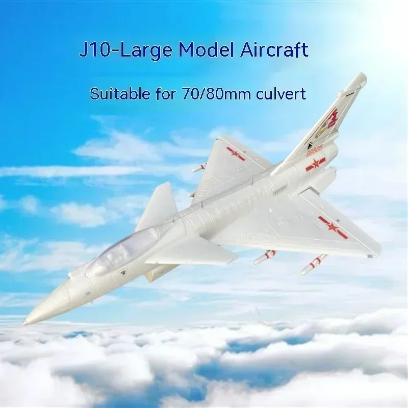 Assembly Of 70/80mm Ducted J-10 Fixed Wing Model Electric Remote-controlled Fighter Jet Resembling A Real Super Large Aircraft