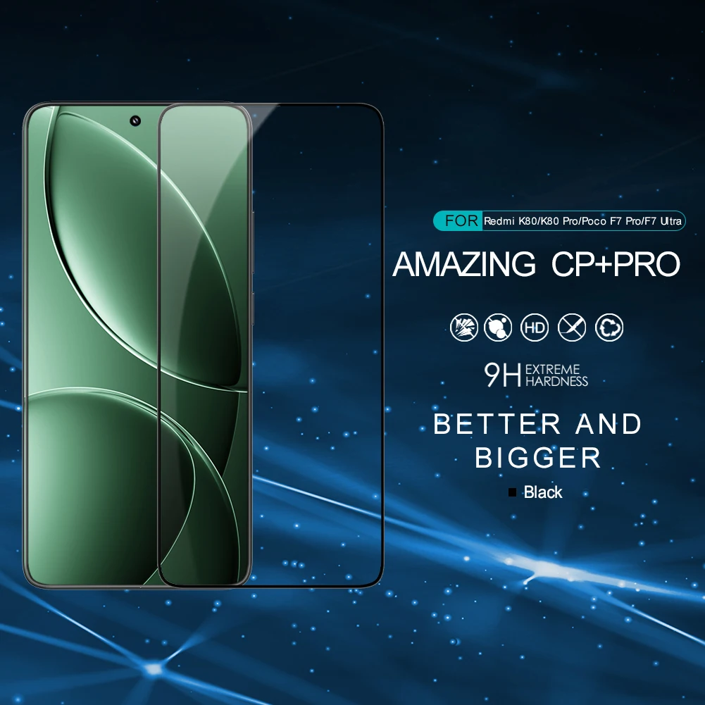 NILLKIN Tempered Glass For POCO F7 Ultra 5G Protector Film 2.5D Oleophobic Coating Anti-Glare Support Fingerprint Unlock FM5002