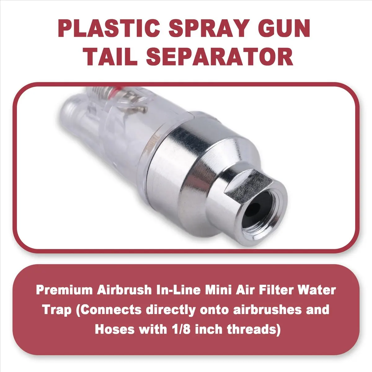 AA83 Hose Paint Fittings AIRBRUSH MINI AIR FILTER Moisture Water Trap 1/8 inch Tool Kit