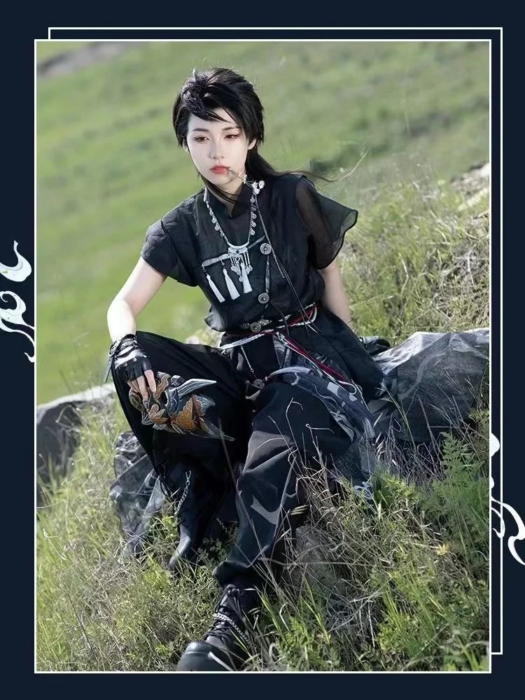 النساء حبال فانوس السراويل تأثيري الملابس المتخصصة الشباب الشعور Hanfu السيدات ترقية الصينية القديمة زي خمر أنيق