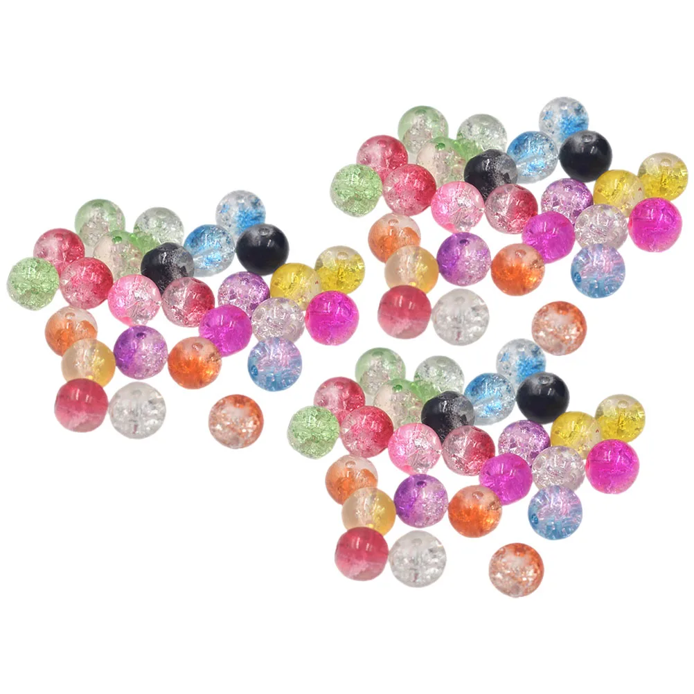 

100 шт., стеклянные бусины с кракле, красочные маленькие бусины-разделители «сделай сам», для изготовления браслетов, ожерелья, ювелирных изделий, принадлежностей для рукоделия, аксессуаров