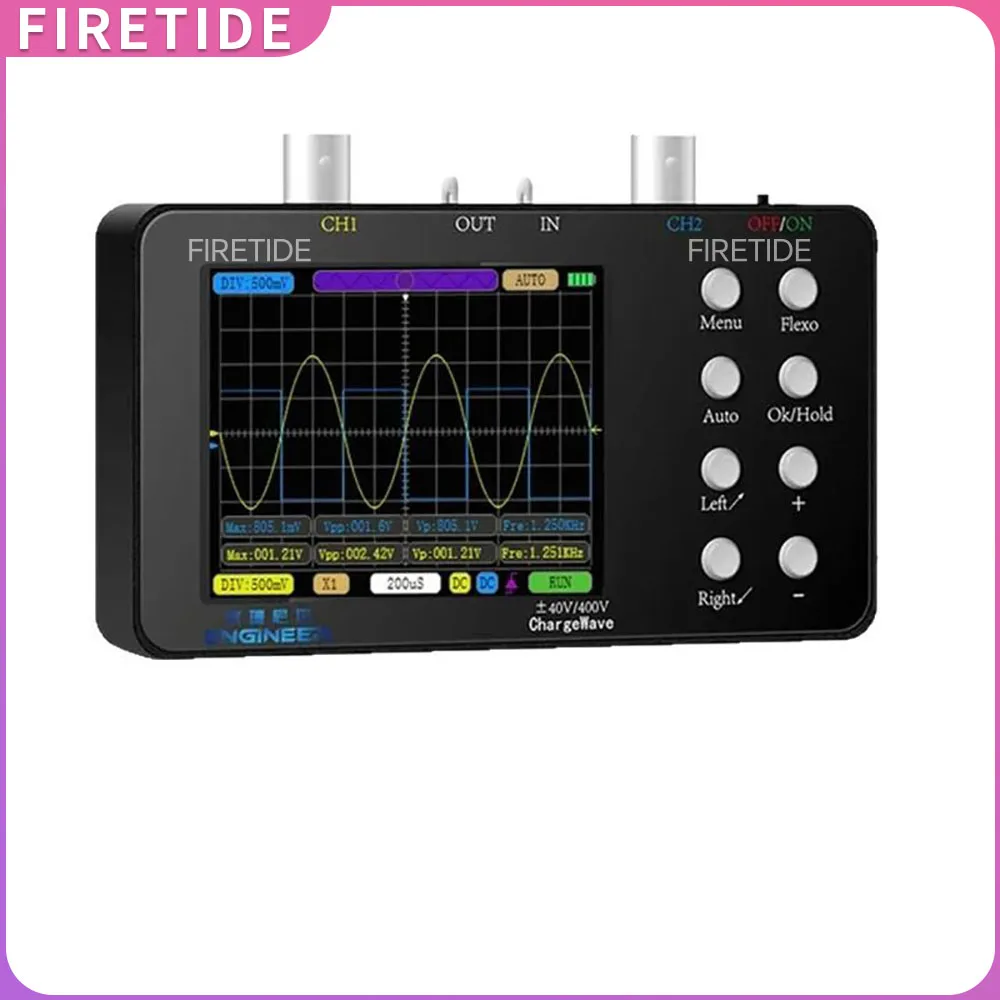 

Цифровой осциллограф с частотой дискретизации 50 м, двухканальный, аналоговая полоса пропускания 10 м, измерение формы сигнала тока 6 А, глубина памяти 20 КБ