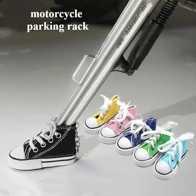 Motorcycle Side Stand Creative Tripod Cover Mini Shoe Bicycle Foot Support Motor Bike Kickstand Decor Moto Parts
