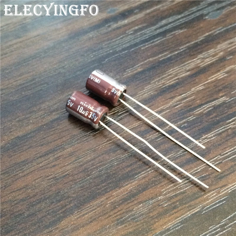 50pcs 10uF 35V NICHICON SV Series 5x7mm Long Life 35V10uF Aluminum Electrolytic Capacitor