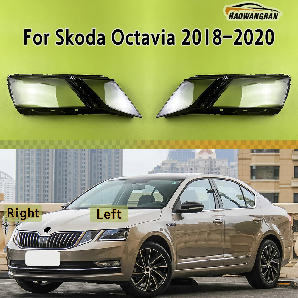 

Transparent Headlight Cover Headlamp Shell Clear Lens Plexiglass Replace Original Lampshade For Skoda Octavia 2018 2019 2020