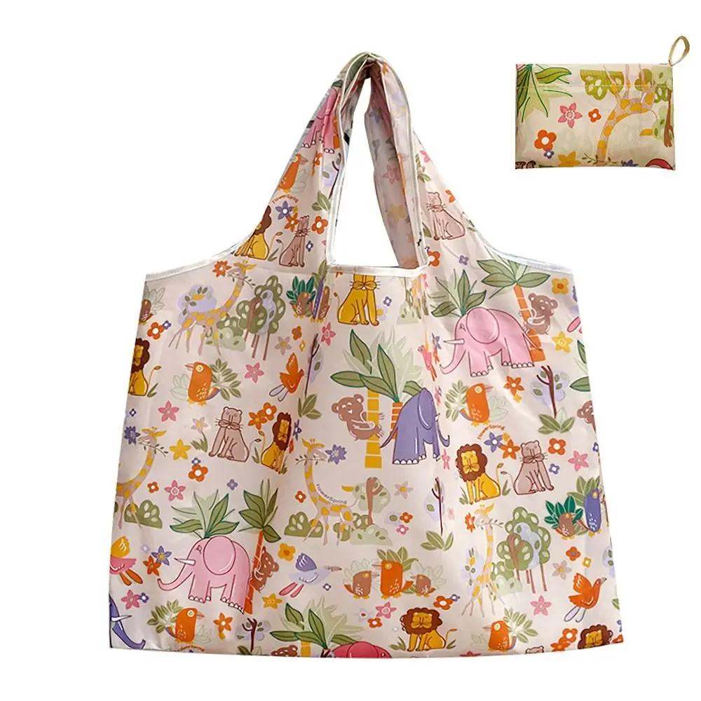 Heavy Duty Shopping Bag Foldable Large Capacity Eco-Friendly Tote Pouch Recycle Bag Groceries