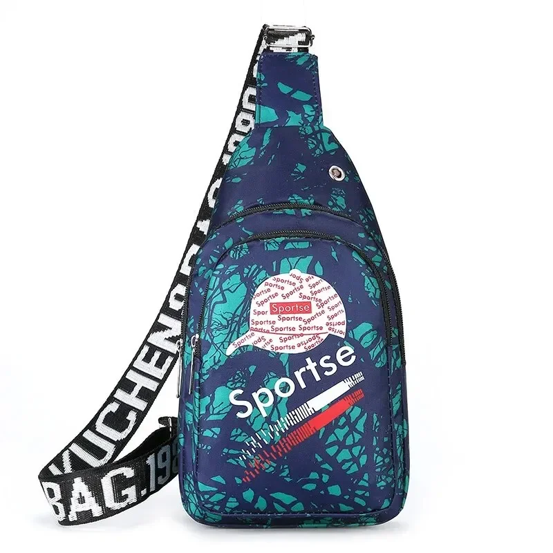 

Rilibegan Men Crossbody Bag Leisure Single Shoulder Sports Chestbag Oxford Men Chest Bag Multifuctional Storage Bags