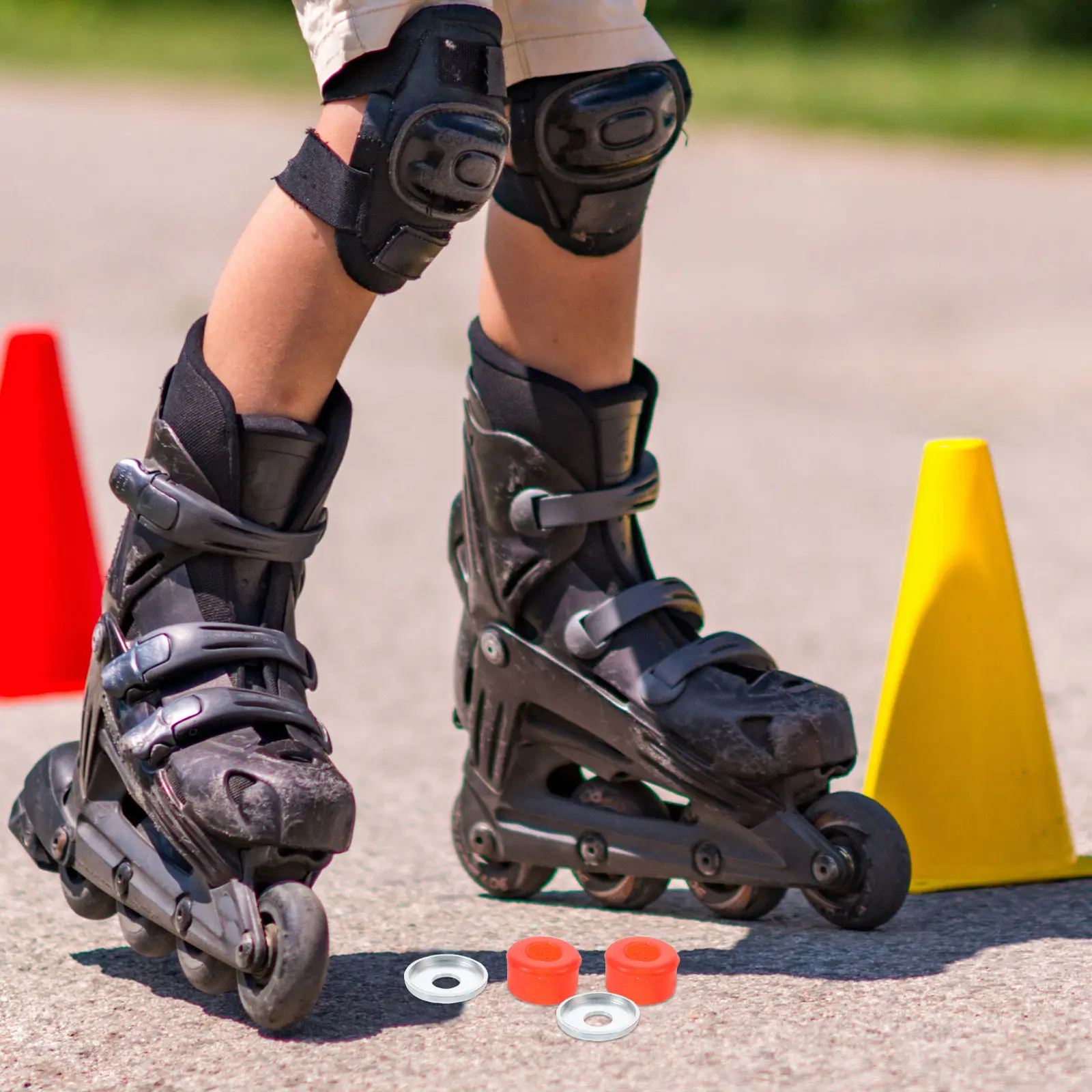 8Pcs Roller Skate Shock Absorbers High-Elasticity Skateboard Riser Pads for Quad Inline Skates Smooth Gliding Stability Cushions view 2