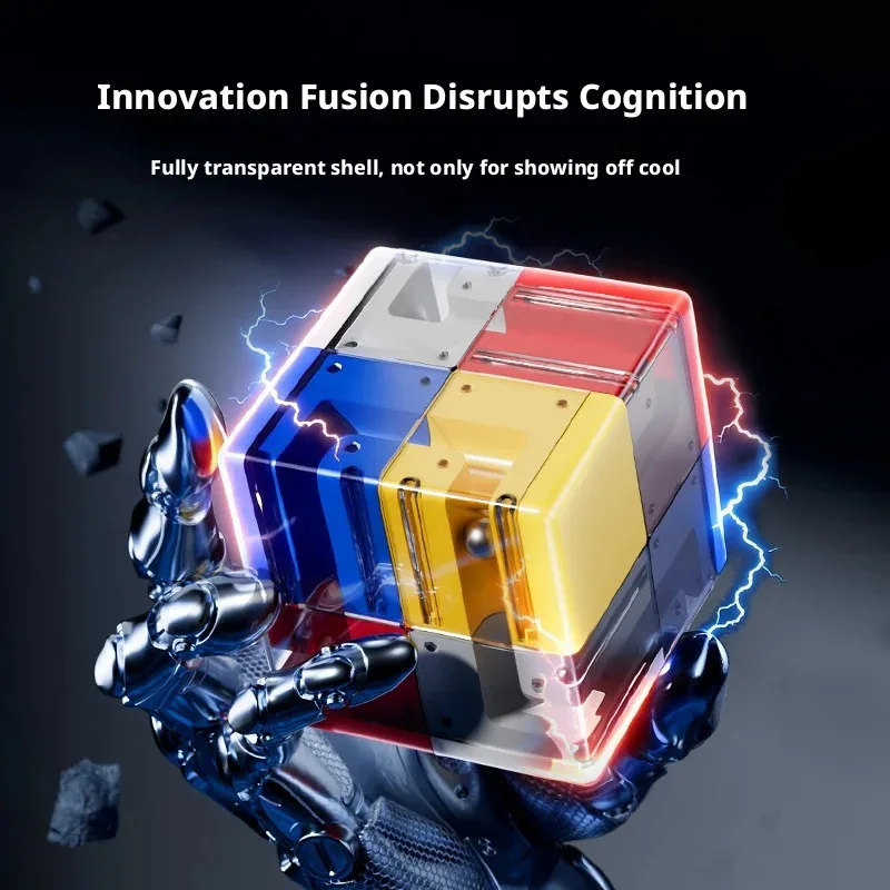 

Hot 3D Maze Magic Cube Six-sided Transparent Puzzle Speed Cube Rolling Ball Cubes Maze Toys For Children Stress Reliever Toys