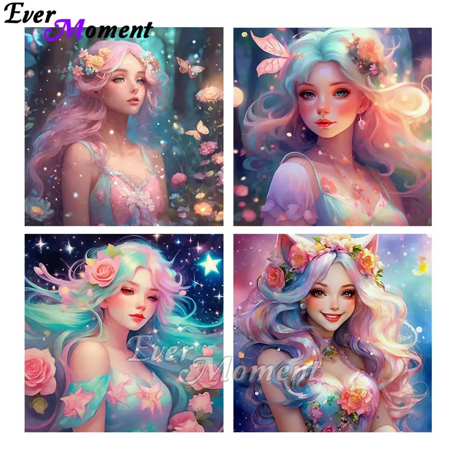 

Hot Sale DIY Diamond Painting For Adults Beautiful Girl Korean Japanese Style ASF2786