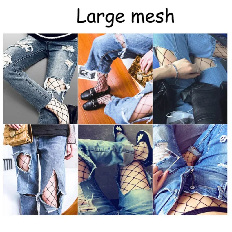 Club Party Strumpfwaren Weibliche Sexy Bunte Dessous Strumpfhosen Sexy Fishnet Frauen Mesh Strumpfhosen Aushöhlen Frauen Fisch Net Strümpfe – Detail 2