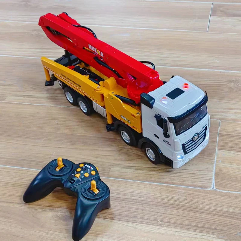 Huina 381 NEW  1/18 Scale Big Size RC Pump Truck Spraying Water Remote Controlled Car loading Crane Car  Loader Rc Toys Gift