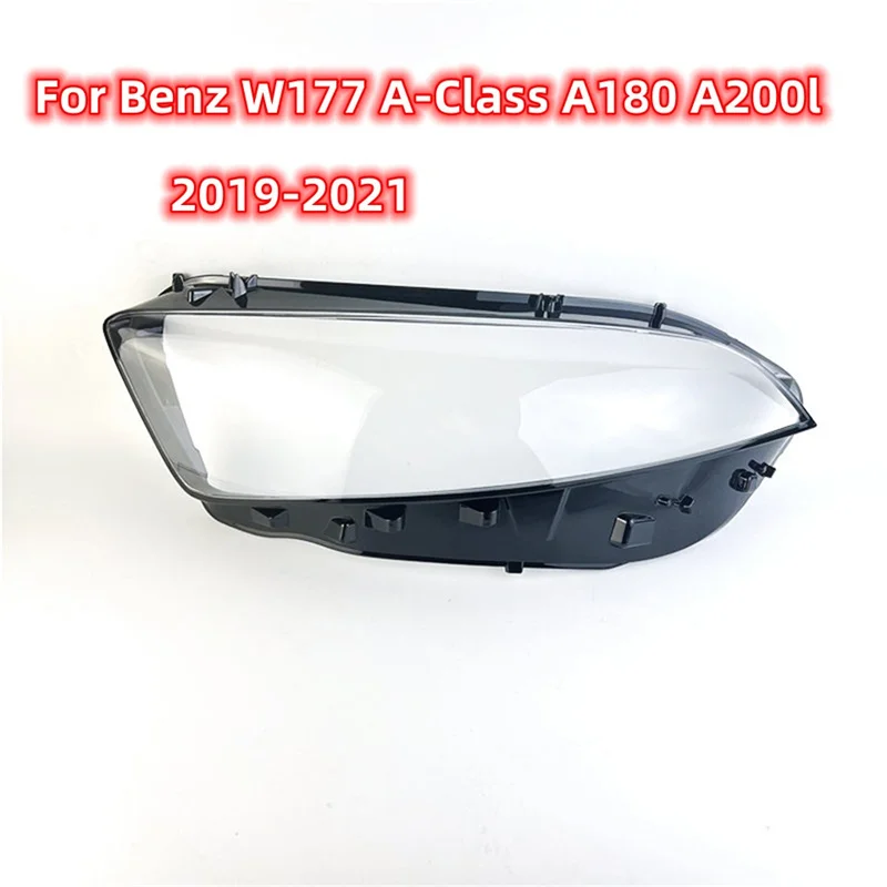 Car Glass Headlight Cover Auto Lens Caps Headlamp Shell Lampshade Case For Mercedes-Benz W177 A-Class A180 A200L 2019-2021