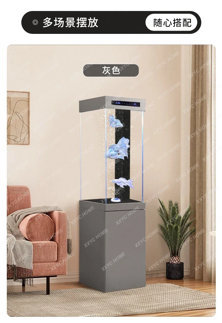 

M32 Ornamental Fish Indoors Aquarium Fish Farming Equipment Modern Aquarium Entrance Hall Floor Living Room Furniture