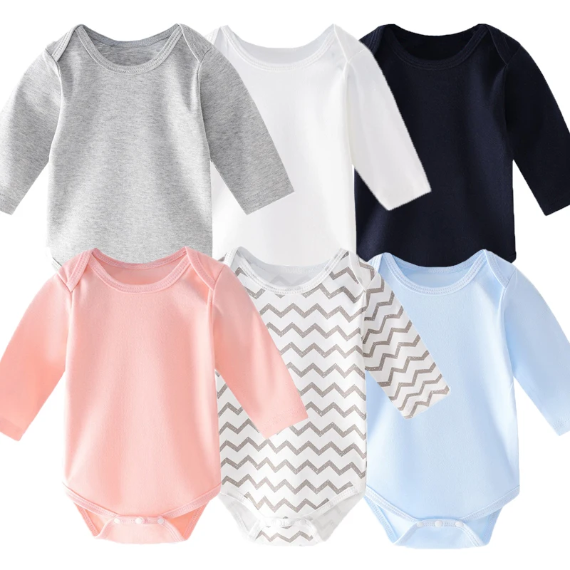 Newborn Baby Bodysuit Long Sleeve 2024 New Spring Baby Clothes Summer Girl Rompers Soft Newborn Boys Jumpsuit 0 to 3 Months