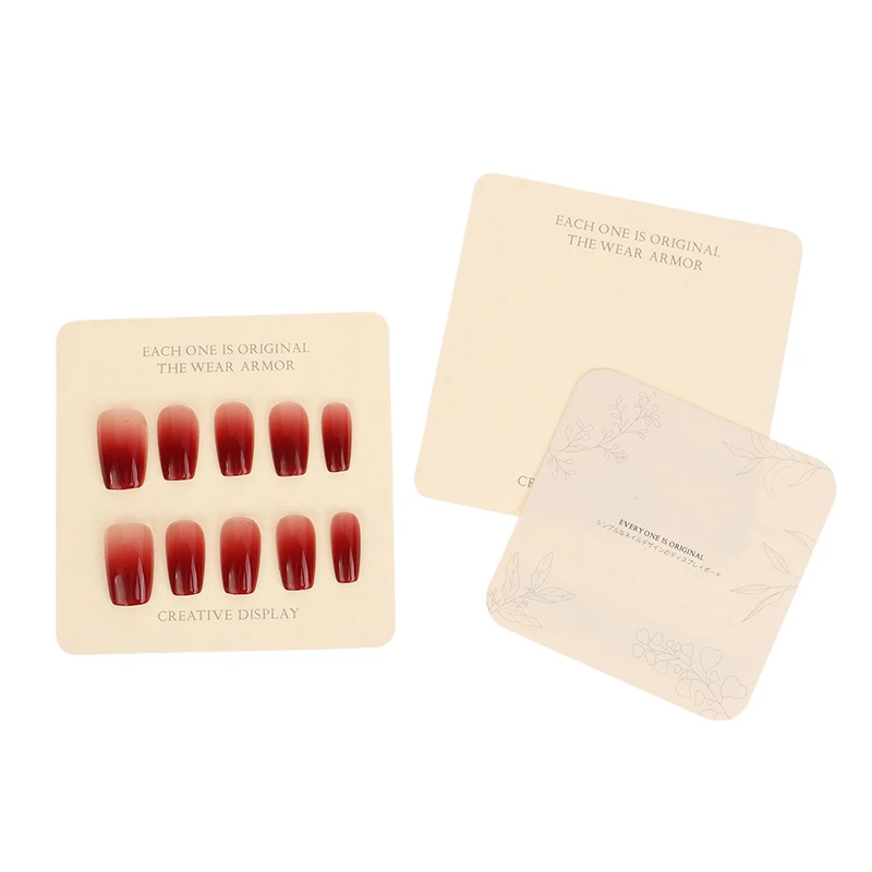 5 Sheets Press On Nails Card Nail Display Small Business Nail Cardboard For Packaging Press On Nails