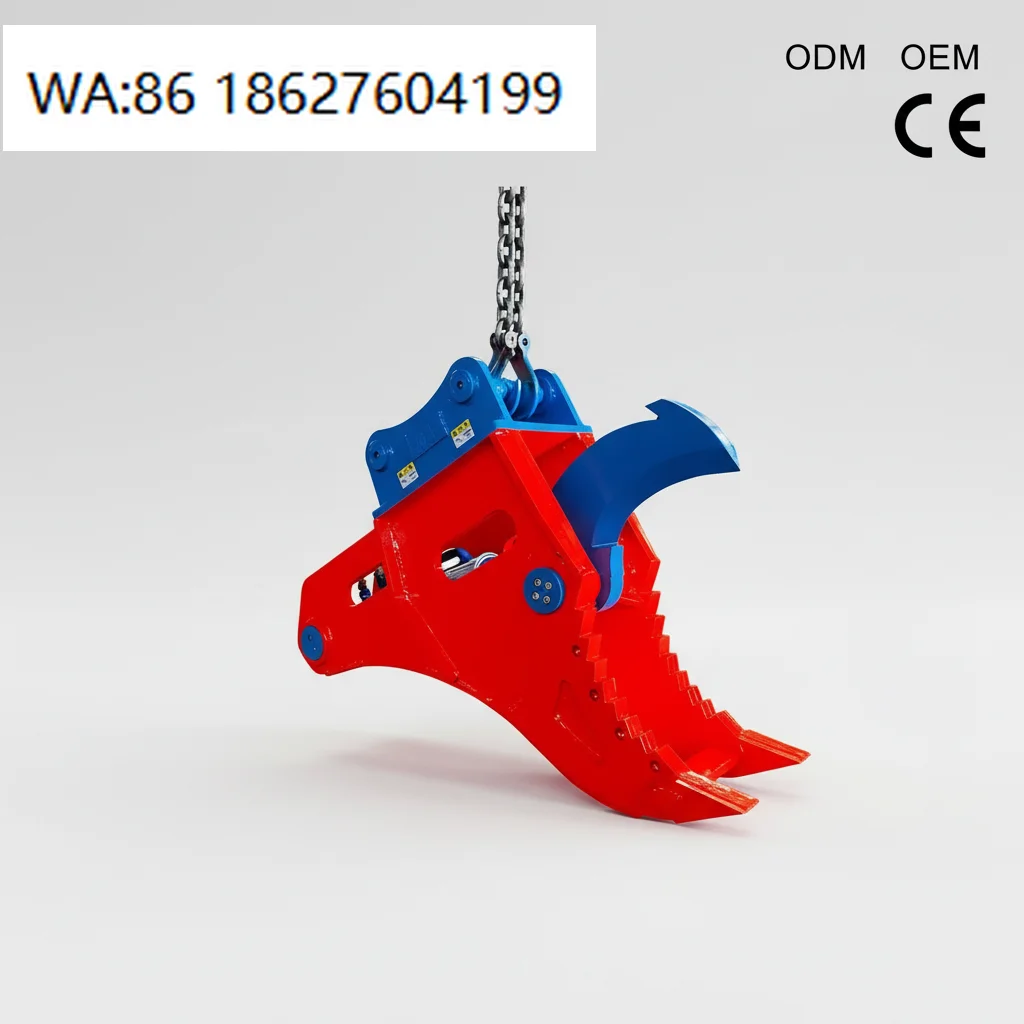 High Strength Steel Rotary Claw Grab Bucket OEM Excavator Hydraulic Grabbing Attachment