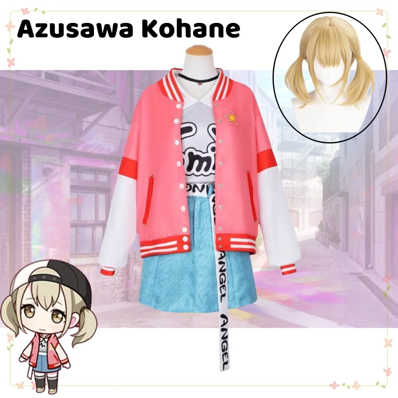 

Azusawa Kohane Project Sekai Colorful Stage Cosplay Cosplay Costume Clothes Wig Uniform Cosplay Stage Costume Vivid BAD SQUAD