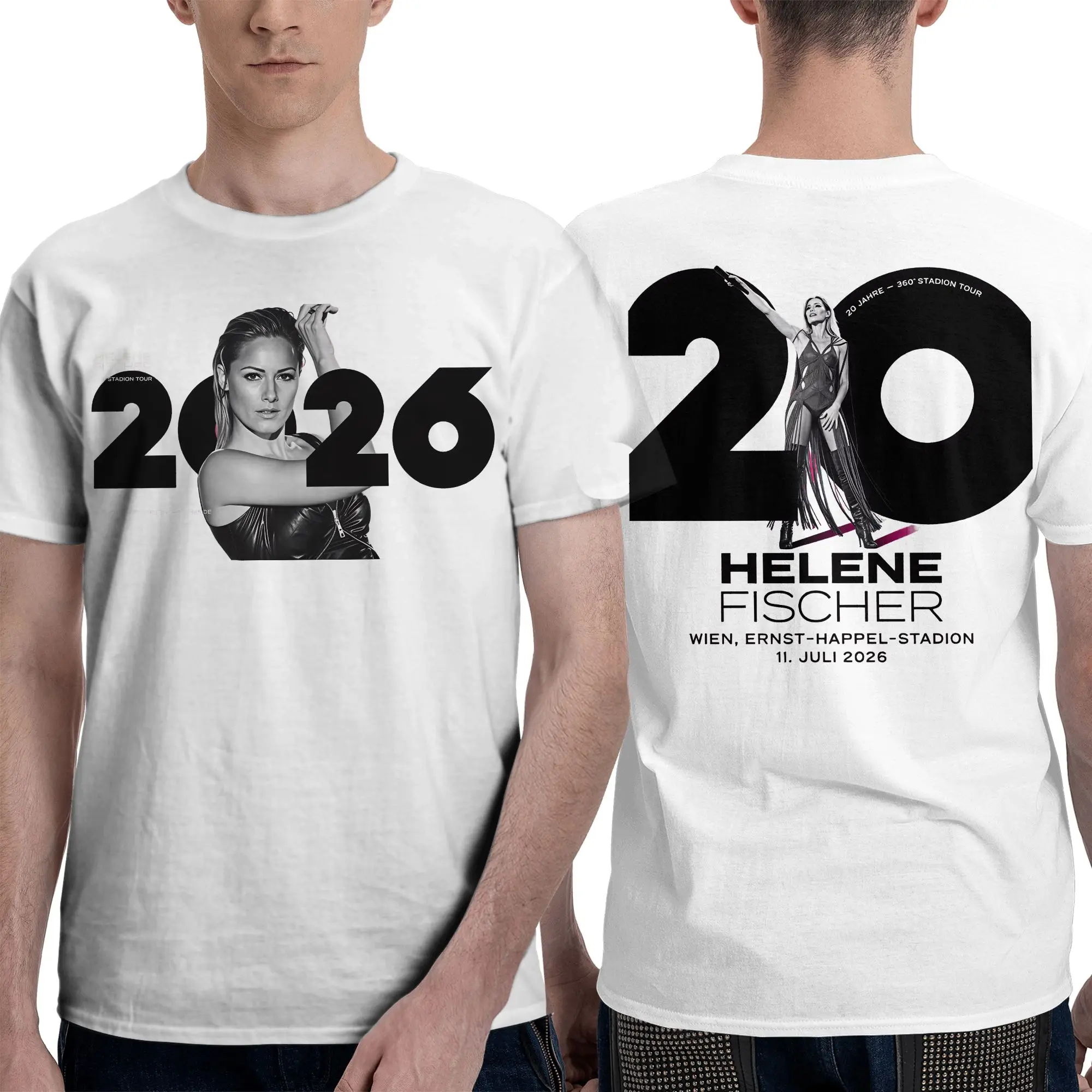 Men's T-Shirt H-Helene Fischer 360° Stadium Tour T Shirts Harajuku  Summer Tees Y2K Funny Casual Pure Cotton Tops Gift Idea