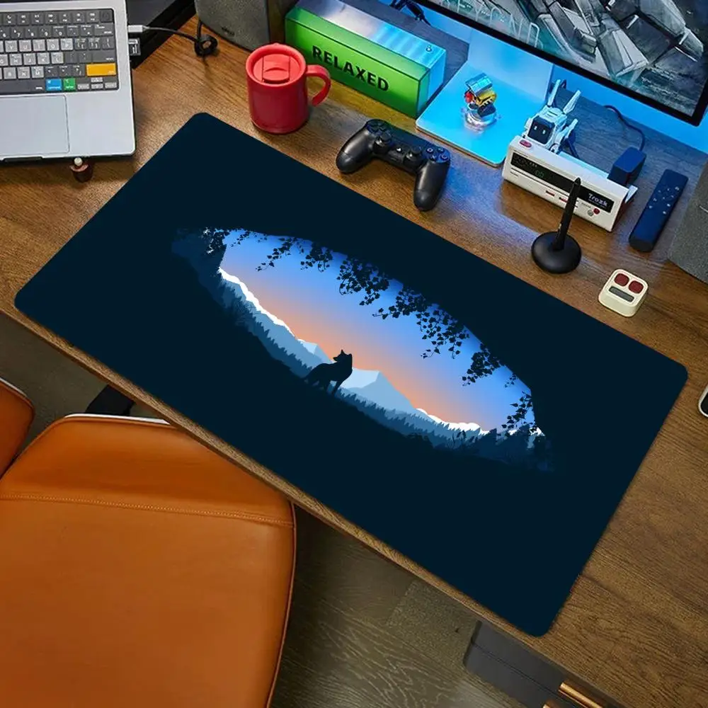 Blue sea  Mouse Pad Desk Mat Mousepad Large Abstract Mouse Pad Gaming Deskmat With Lockedge Office Non-slip Carpet