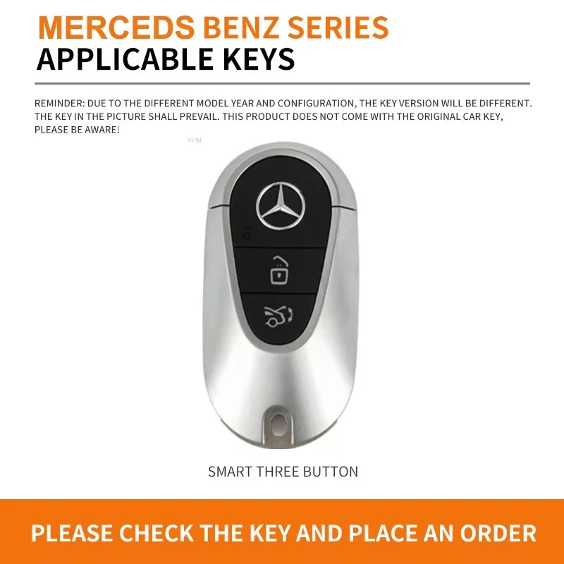 Car Remote Key Case Cover Holder Shell For Mercedes Benz S Class S350 S400 S450 S500 Zinc Alloy Protector Keychain Car Accessory