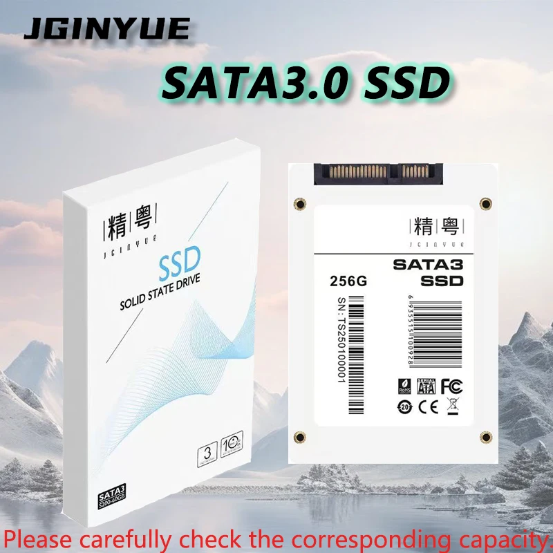 

JGINYUE SATA3.0 SSD 128GB/256GB/512GB Multi-options Capacity for X99/B85/H311/H610/H810/B450 Motherboard office home Warehouse