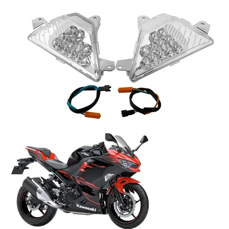 For Kawasaki Ninja 250 300 2013-2018 400 650 2018-2023 1000 2017-2019 Z1000SX 2017-2019 ZX-6R 2013-2023 LED Turn Signal Lights