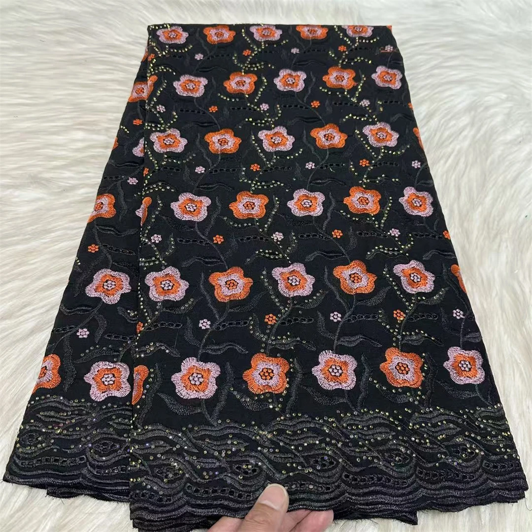 new-design-100-cotton-african-lace-fabric-2026-high-quality-dry-lace-embroidery-nigerian-swiss-voile-lace-in-switzerland-5-yards