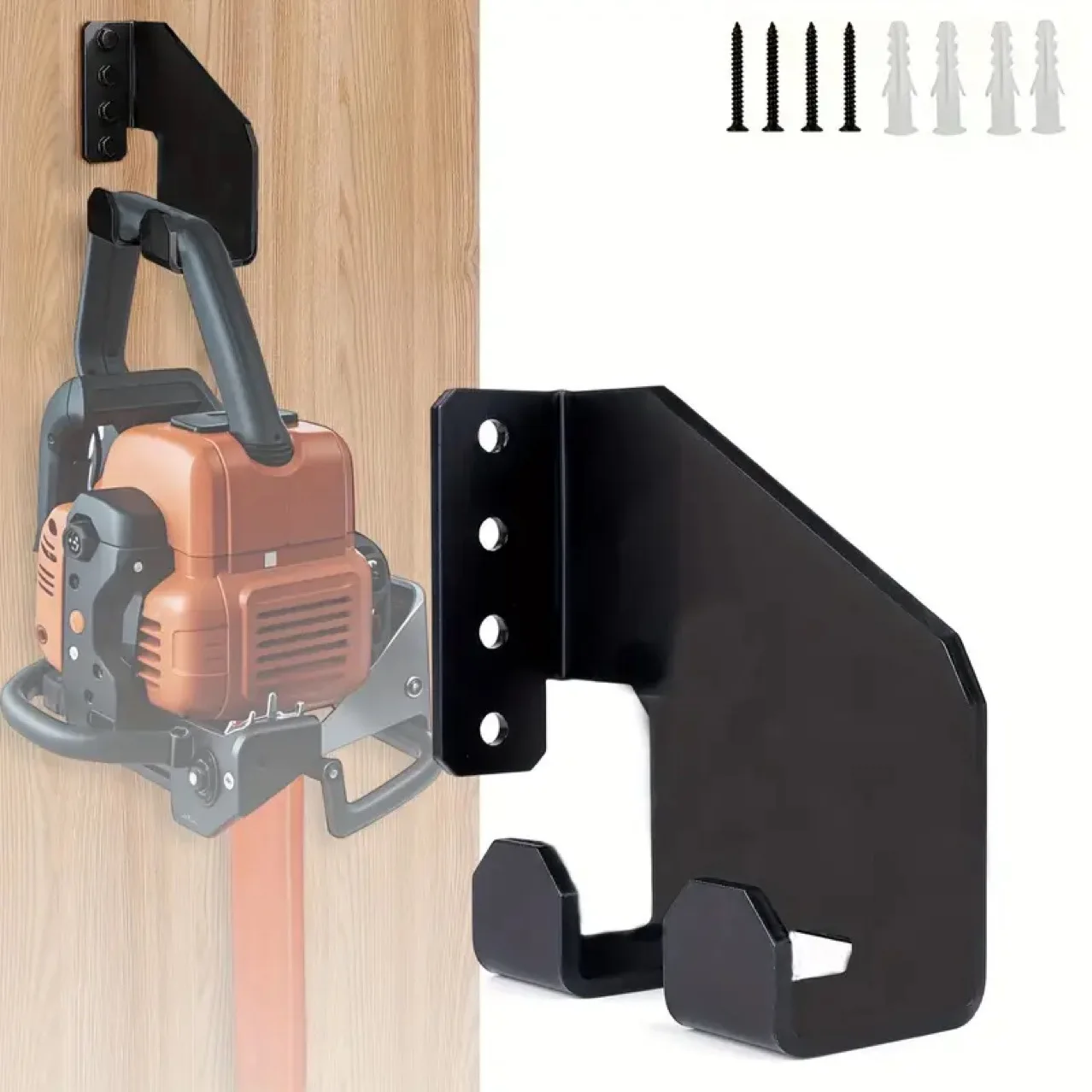 

Heavy-Duty Chainsaw Hanging Rack, Extra Heavy-Duty Metal Garage Wall Mount with Pre-Drilled Holes & Screws, Powder-Coated