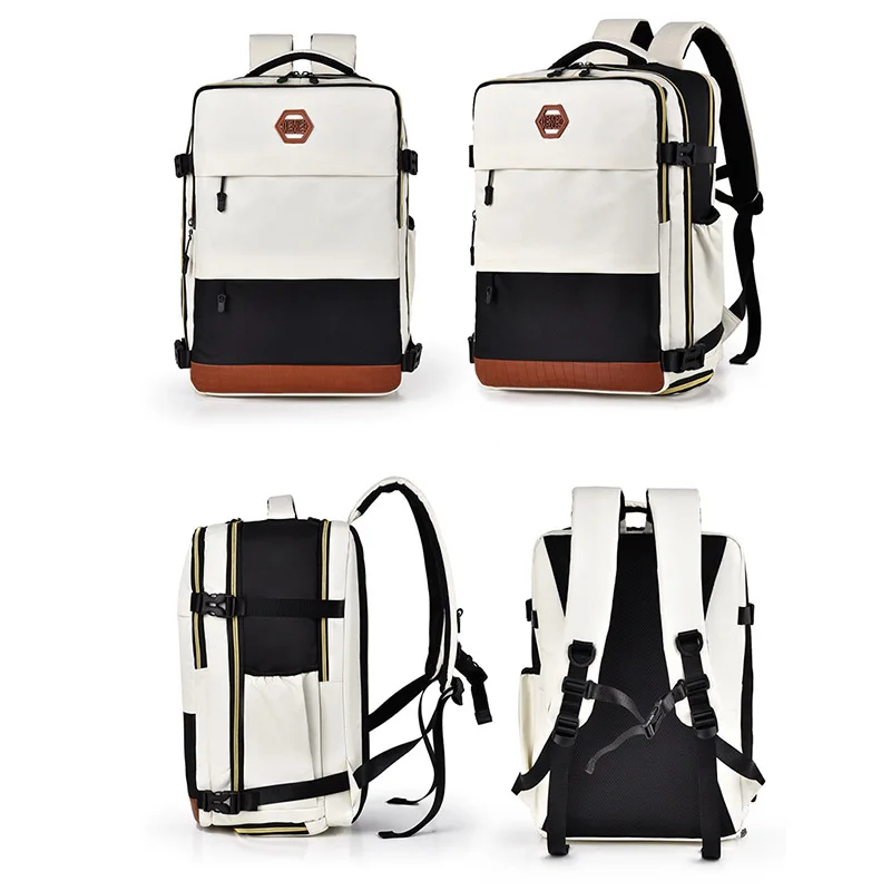 Men Business Travel Backpack Large Capacity Two Shoulder Bag College Students Schoolbag Laptop Bag Oxford Waterproof Luggage Bag