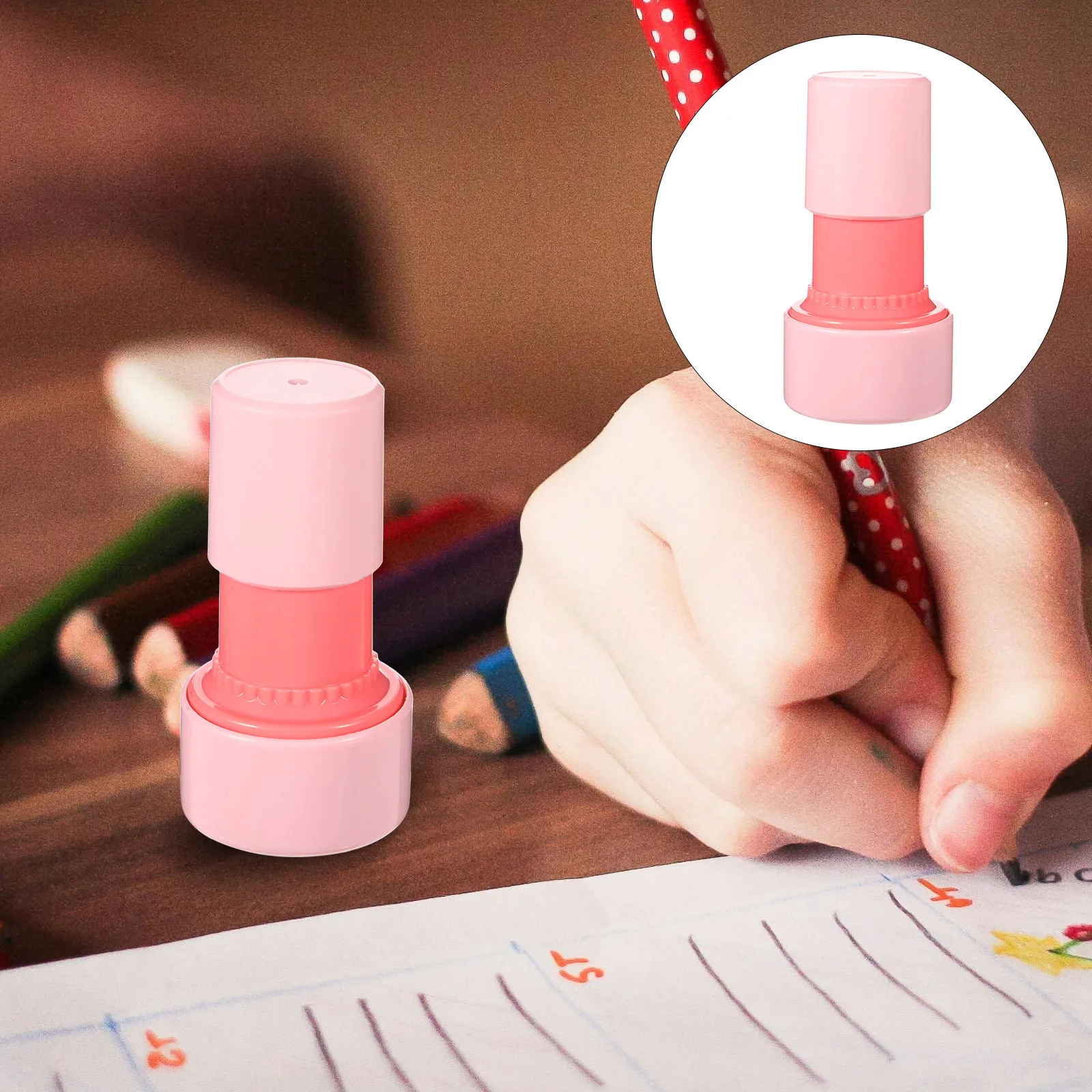 4 قطع من طوابع الساعة للأطفال أداة تعليمية للتعلم التفاعلي ونشاط ختم ممتع لطلاب المرحلة الابتدائية في مرحلة ما قبل المدرسة