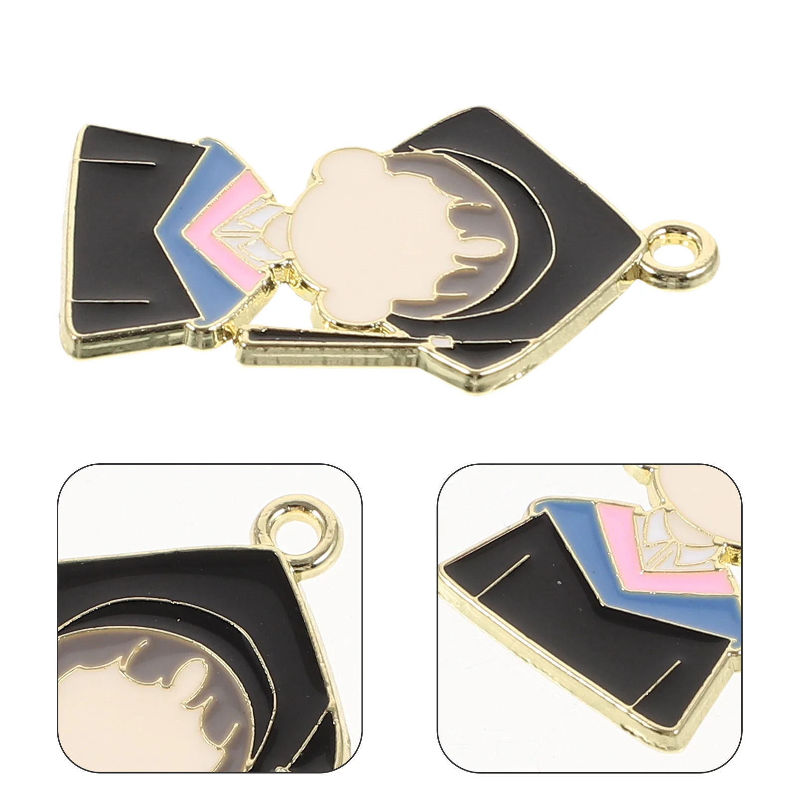 

10Pcs Graduation Charms Metal Hollow Pendant Jewelry Making DIY Bracelets Necklaces Keychain Charms Metal Charm