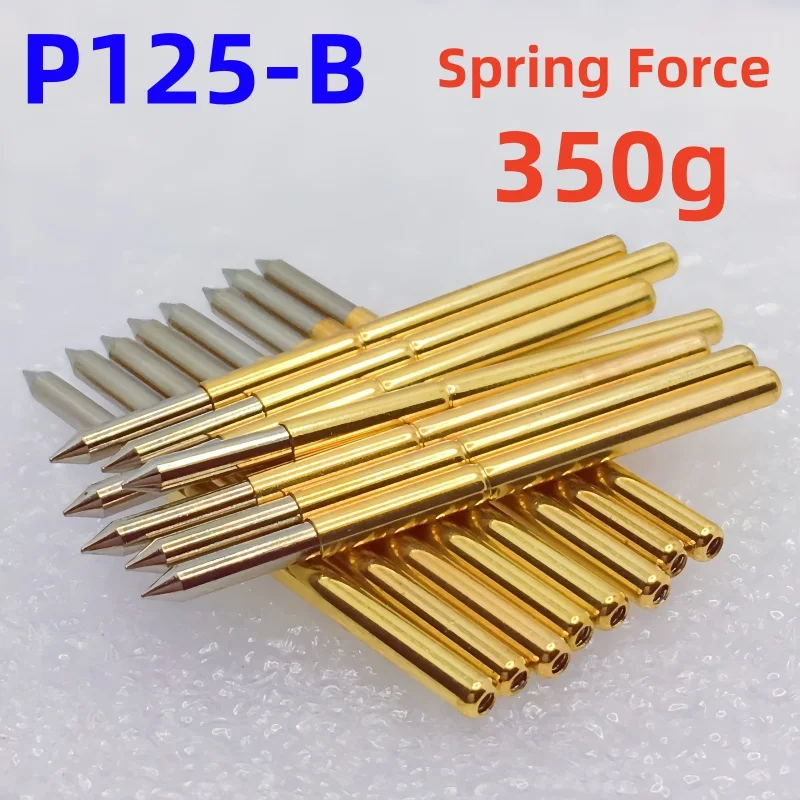 

20/100PCS P125-B1 Spring Test Probe P125-B Test Pin Test Tool 33.35mm Dia2.02mm Needle Tip Dia1.7mm Pogo Pin 350g Elastic Force