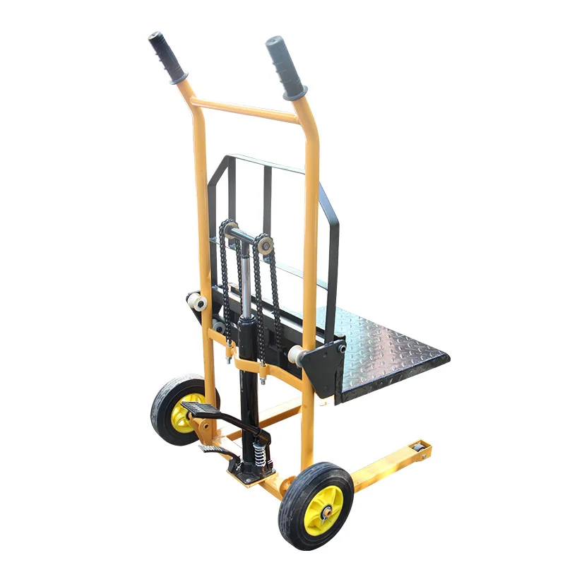 Custom Hand Hydraulic Lightweight Portable Stacker Mini Manual Pallet Lifter Small Forklift Stacker For Material