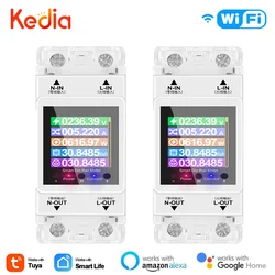 Tuya WiFi Household Single-phase Smart Meter AC 220V Digital Display Electricity KWh Meter Smart Home Smart Life for Alexa Goole