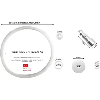 Silikonové těsnění M7DF, sada plováků a těsnění, základní příslušenství, těsnění pro elektrické tlakové hrnce o objemu 5/6 litrů 8 nejlepší prodej gumové těsnění tlakového hrnce - №8
