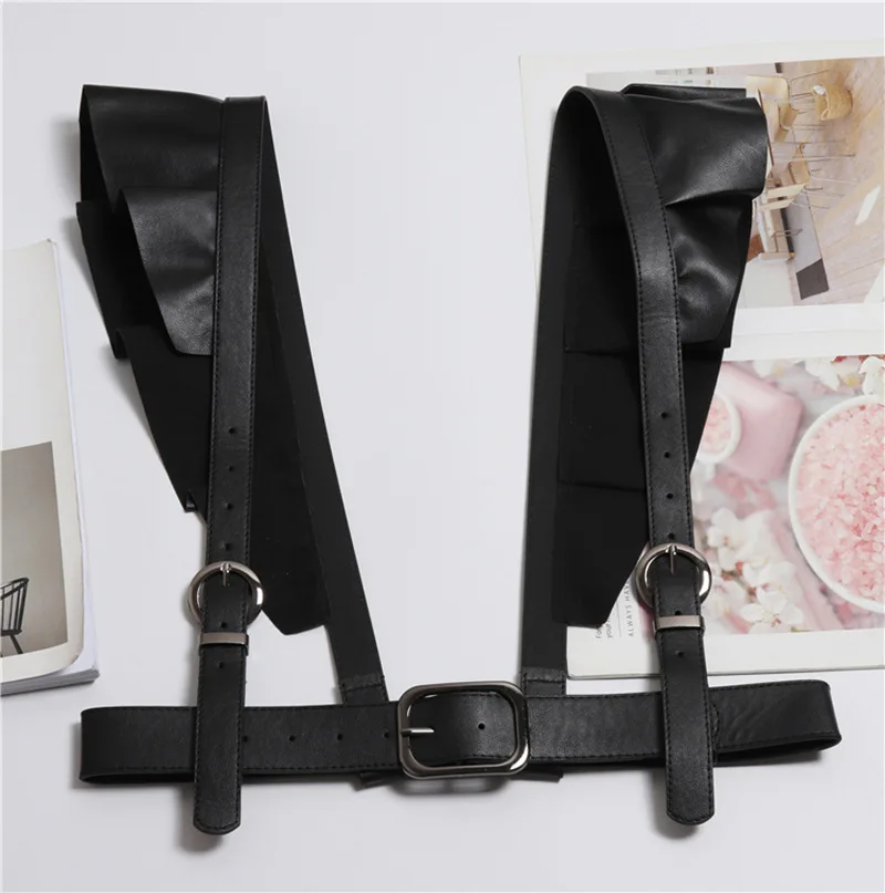 Sexy Body Harness Bdsm Underwear Bondage PU Leather Straps Goth Top Body Fashion Clothing Adult Woman Disguise Rave Outfit Gey