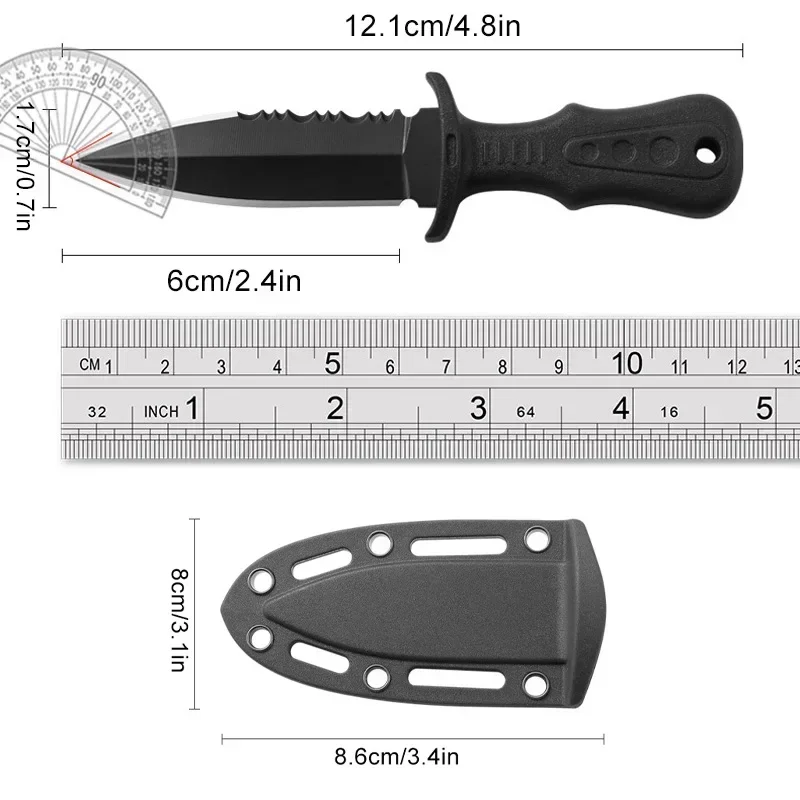 high-quality Portable Mini Tactical Knife Necklace Multipurpose Stainless Steel Cutting Knives Outdoor Camping Tools image 6