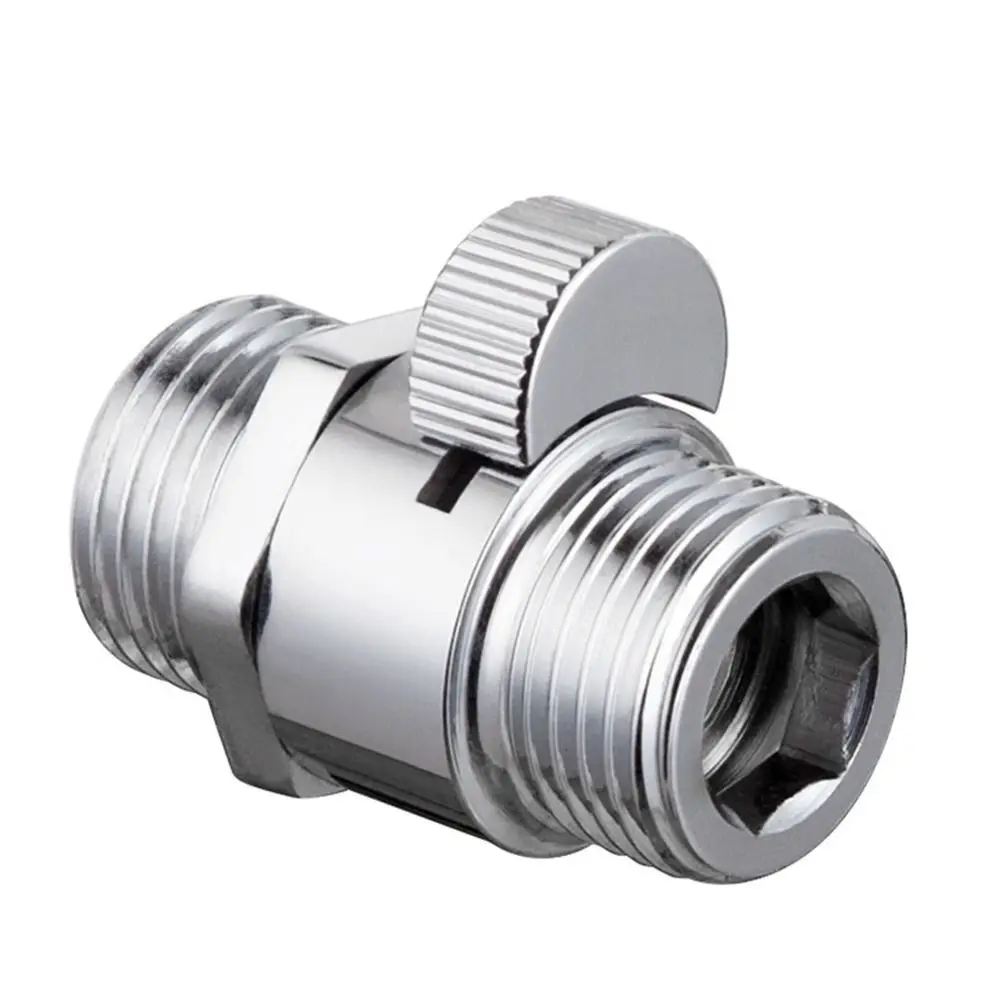 New Brass Shower Flow Control Valve Female Male Quick-opening Shower Head Shut Off Valve G1/2 Water Shut-Off Bidet Sprayer