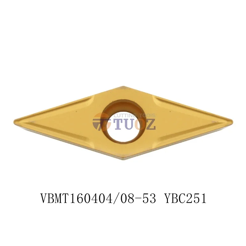 100% Original VBMT160404-53 VBMT160408-53 YBC251 VBMT 160404 160408 Carbide Inserts CNC Turning Tools Lathe Cutter Cutting