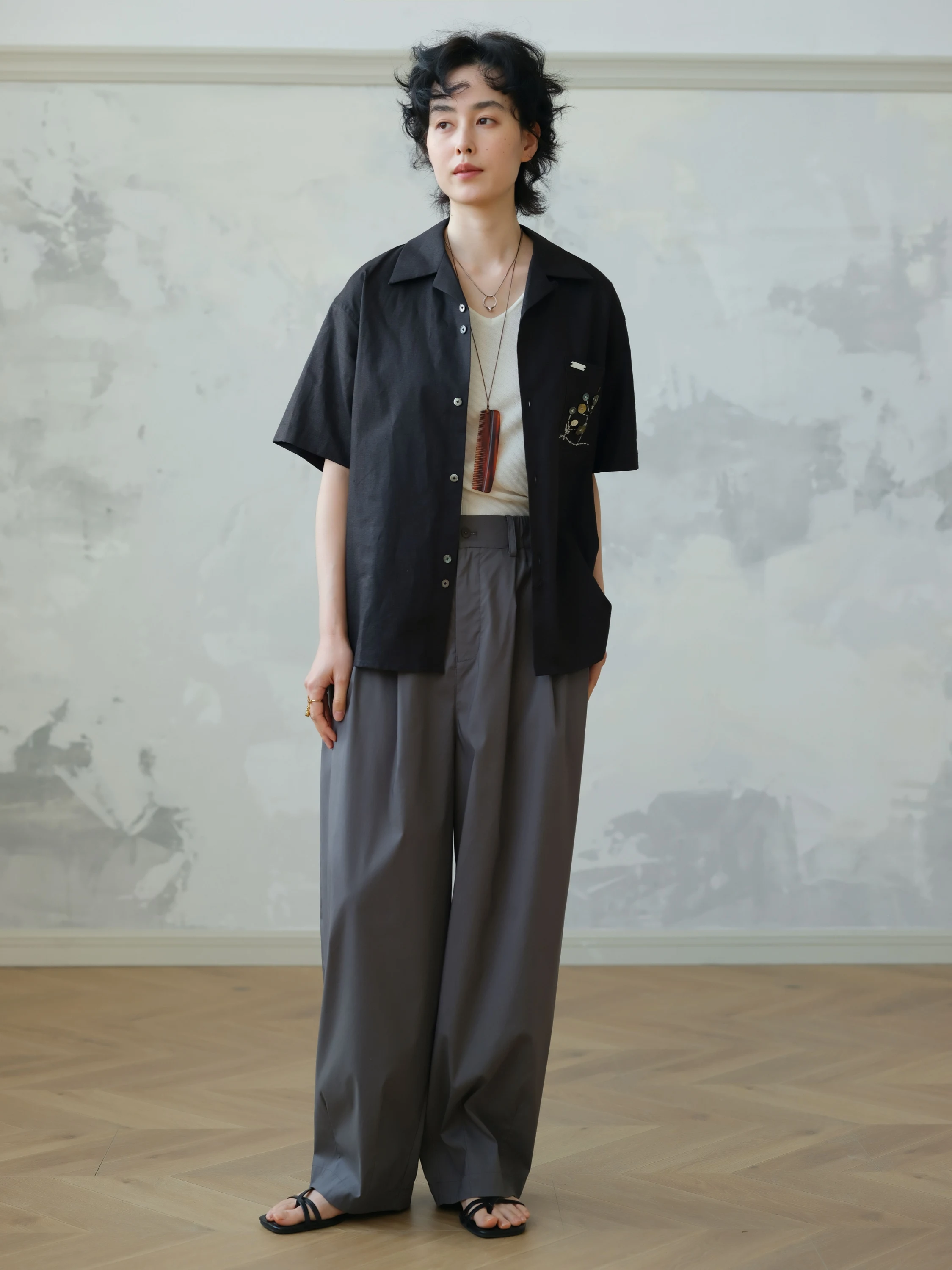 

Casual Linen ort Sve T-irt for Men And Women Spring Summer Original Design Floral irt Decorative Button Women's Faion